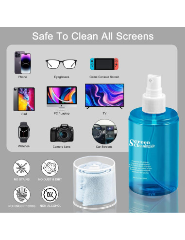 Spray Limpiador de Pantallas 200ml walrfid - Antiestático