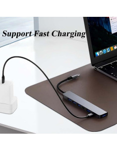 Adaptador USB C 7 en 1 MVBOONE con Carga Rápida y Puertos 2