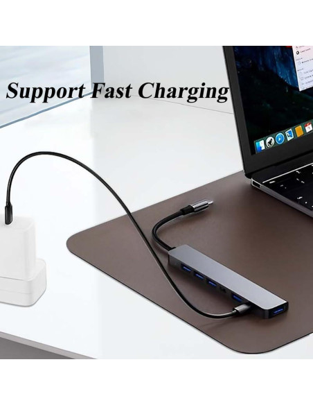 Adaptador USB C 7 en 1 MVBOONE con Carga Rápida y Puertos