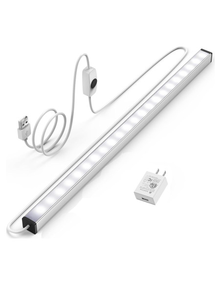 Barra de Luz LED ASOKO 30 cm Regulable 5000K USB para Gabinete Barra de Luz LED ASOKO 30 cm Regulable 5000K USB para Gabinete