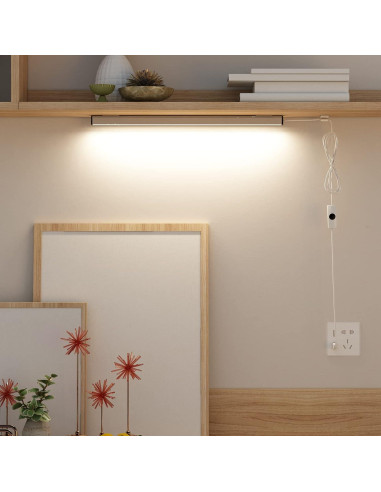 Barra de Luz LED ASOKO 30 cm Regulable 5000K USB para Gabinete