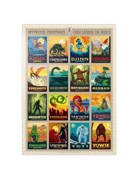 Rompecabezas 1000 Piezas MyPuzzle Criaturas Míticas Vintage Rompecabezas 1000 Piezas MyPuzzle Criaturas Míticas Vintage