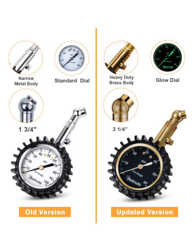 Medidor de Presión de Neumáticos AstroAI 0-4.14 Bar 2"