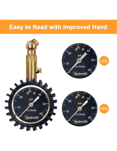 Medidor de Presión de Neumáticos AstroAI 0-4.14 Bar 2"