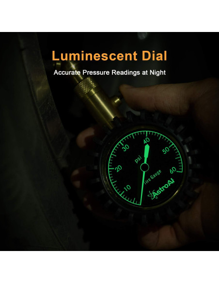 Medidor de Presión de Neumáticos AstroAI 0-4.14 Bar 2"