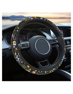 Funda de Volante Pcnjozx SWC Antideslizante 35.6-38cm Flores