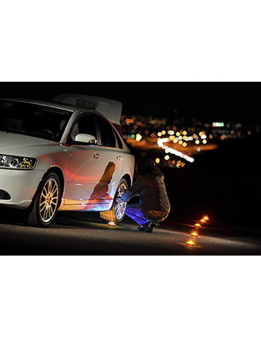 Kit de 3 Bengalas LED de Emergencia StonePoint con Base Magnética