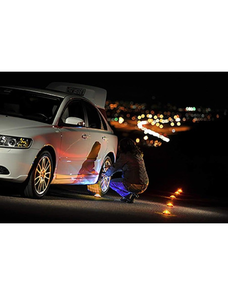 Kit de 3 Bengalas LED de Emergencia StonePoint con Base Magnética