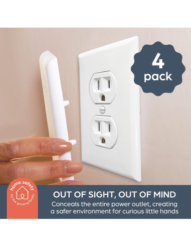 Cubierta de Enchufe Pintable Dreambaby - Seguridad Infantil (Paquete de 4)