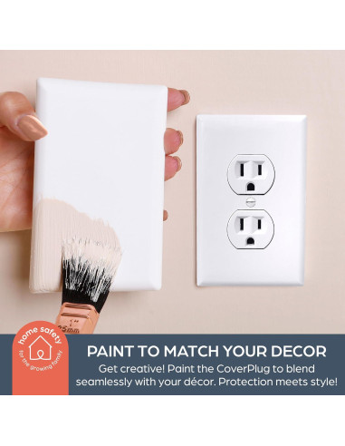 Cubierta de Enchufe Pintable Dreambaby - Seguridad Infantil (Paquete de 4)