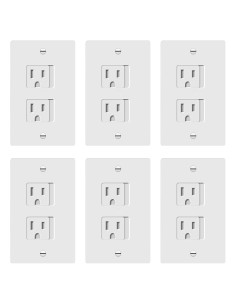 Cubierta de Enchufe a Prueba de Niños ENERLITES 8800-TR, Blanco, 6 Paquete