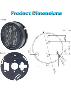 Teclado Electrónico La Macaza LM-B019SL para Caja Fuerte 2