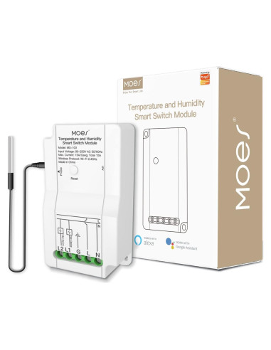 Módulo Interruptor Temperatura WiFi MOES WM-103T con Sonda