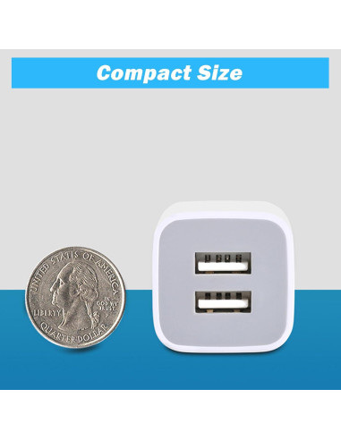Cargador de Pared USB Doble 2.1A X-EDITION Paquete de 4