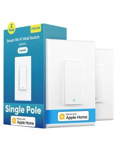 Interruptor de Luz Inteligente Meross WiFi 2 Unidades Control Voz
