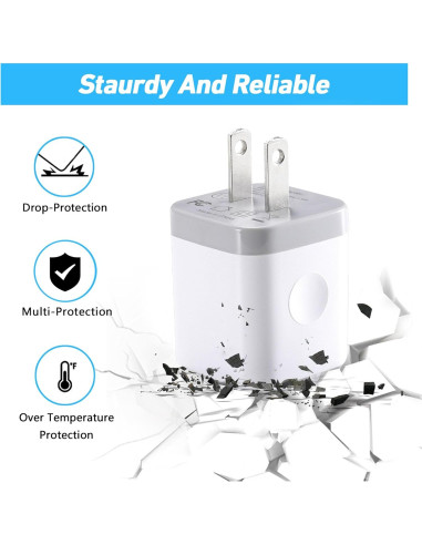 Cargador de Pared USB Doble 2.1A X-EDITION Paquete de 4