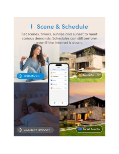 Interruptor de Luz Inteligente Meross WiFi 2 Unidades Control Voz 2