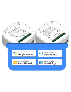 Interruptor de Relé WiFi DoHome, Control Remoto Inalámbrico 2 Pzas