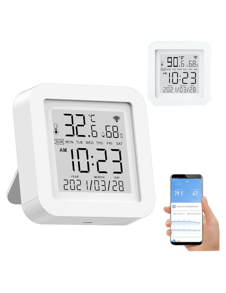 Termómetro Higrómetro WiFi Gaoducash TH06 con Alertas APP
