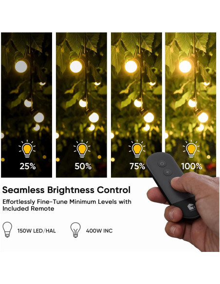 Enchufe Regulador Inalámbrico TREATLIFE IP44 400W Control Remoto