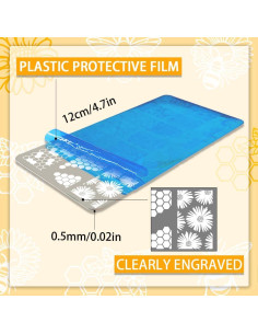 Placas de Estampado de Uñas PH PandaHall 3 Piezas - Acero Inoxidable 2