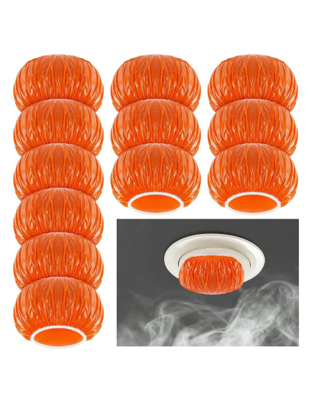 Cubiertas de Detector de Humo Tessco 12 Piezas Naranjas