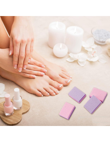 CGBE Mini Pulidores de Uñas 100/180 Grano 50PCS Rosa-Púrpura