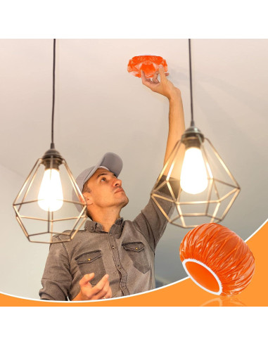 Cubiertas de Detector de Humo Tessco 12 Piezas Naranjas