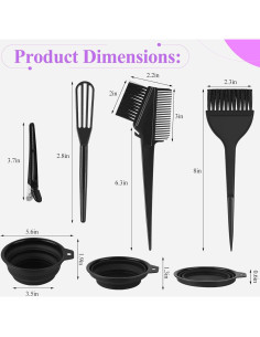 Kit de Tinte para Cabello Vivinin 18 Piezas con Brochas y Tazón 2