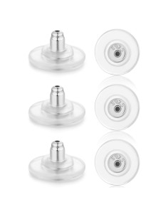 6 Sujetadores de Pendientes Hipoalergénicos Moconar Plata 925