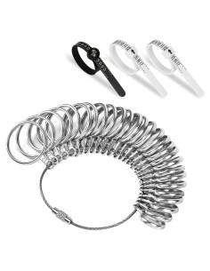 Medidor de Tamaño de Anillo NuLink Acero Inoxidable 27 Pcs
