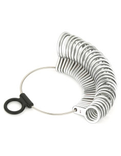 Herramienta de Medición de Dedos Splenor - 29 Anillos de Acero