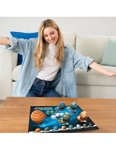 Rompecabezas 3D Ravensburger Star Wars Planetas 531 Piezas