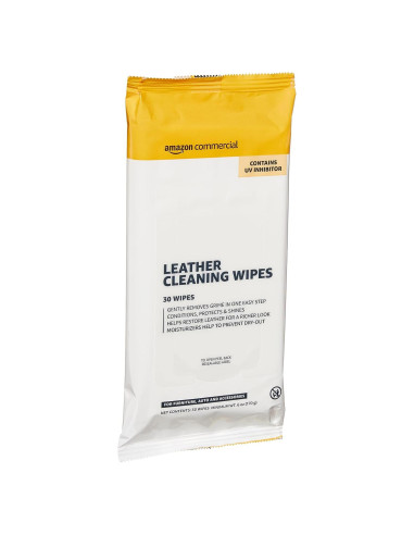 Toallitas de limpieza de cuero AmazonCommercial 120 unidades