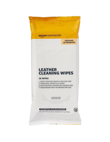 Toallitas de limpieza de cuero AmazonCommercial 120 unidades