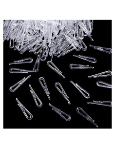 300 Clips de Cocodrilo Transparentes Bruislard para Ropa