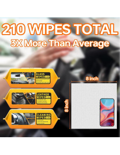 Toallitas de Limpieza para Automóvil ZHIJIU 70 Unidades 20x20 cm 2