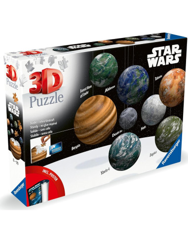 Rompecabezas 3D Ravensburger Star Wars Planetas 531 Piezas