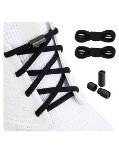 Cintas Elásticas ZHENTOR Sin Atar para Zapatos Unisex - Negro