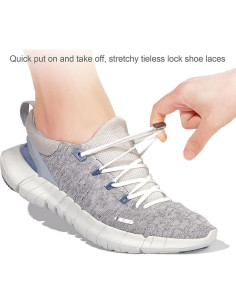 Cintas Elásticas ZHENTOR Sin Atar para Zapatos Unisex - Negro 2