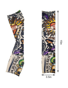 HOVEOX 18 Mangas de Tatuaje Temporales Unisex - Estilos Aleatorios 2