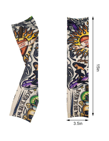 HOVEOX 18 Mangas de Tatuaje Temporales Unisex - Estilos Aleatorios