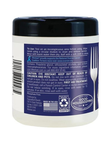 Toallitas Limpiadoras Weiman para Joyas - 20 Unidades - Plata, Oro, Cobre