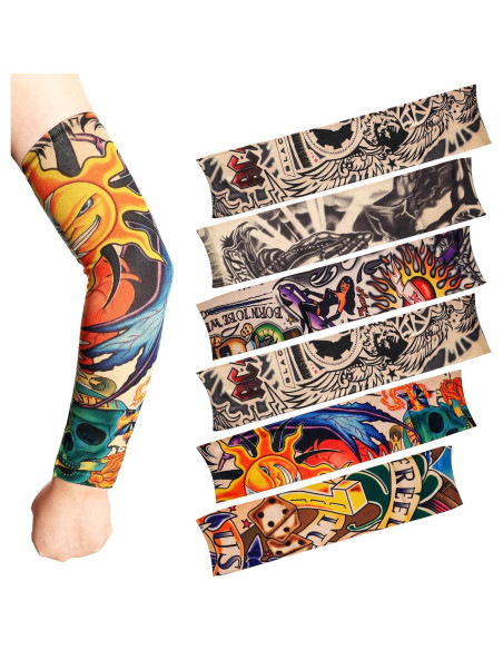 HOVEOX 18 Mangas de Tatuaje Temporales Unisex - Estilos Aleatorios