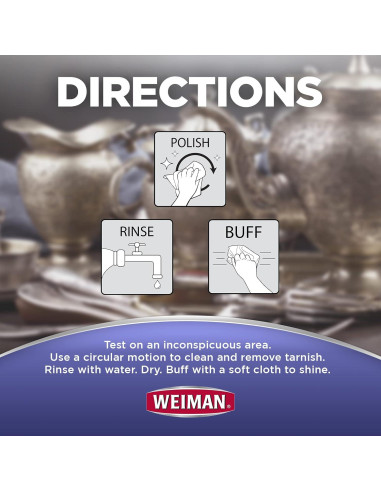 Toallitas Limpiadoras Weiman para Joyas - 20 Unidades - Plata, Oro, Cobre