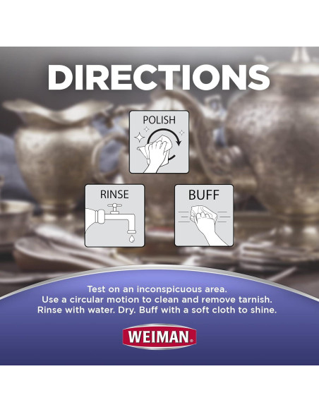 Toallitas Limpiadoras Weiman para Joyas - 20 Unidades - Plata, Oro, Cobre