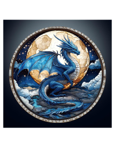 Rompecabezas de Madera DOCRAGI Dragón Azul 200 Piezas