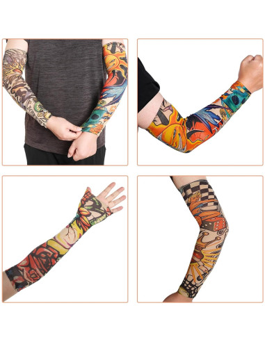 HOVEOX 18 Mangas de Tatuaje Temporales Unisex - Estilos Aleatorios