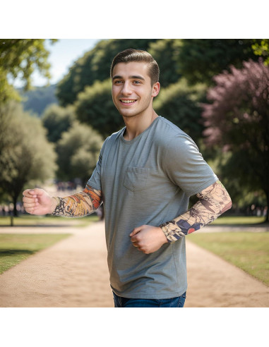 HOVEOX 18 Mangas de Tatuaje Temporales Unisex - Estilos Aleatorios