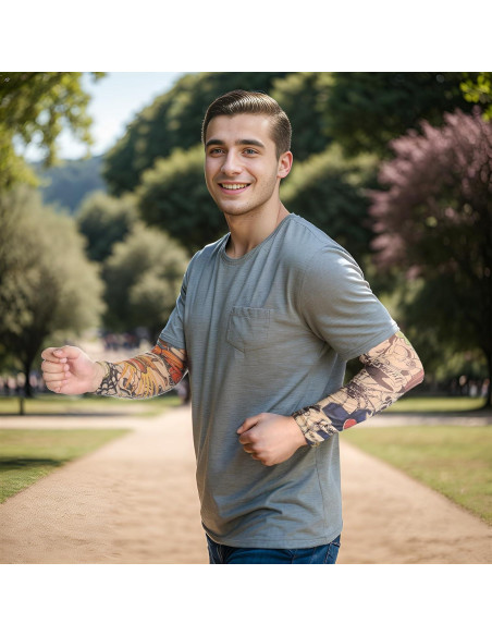 HOVEOX 18 Mangas de Tatuaje Temporales Unisex - Estilos Aleatorios